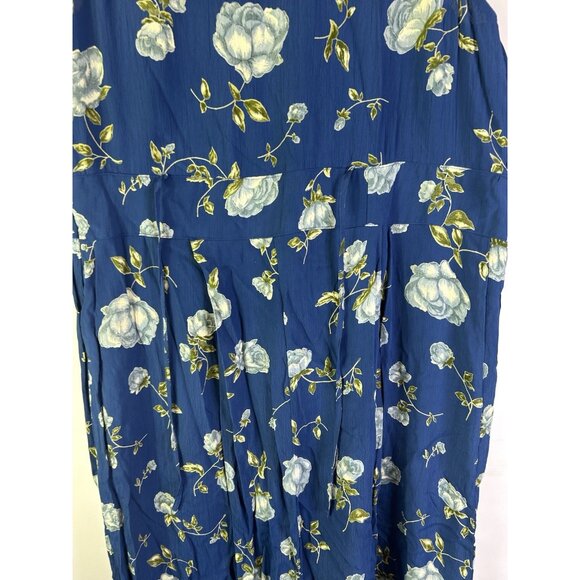 Vintage 90s April Cronell Floral Sleeveless Flowy Sun Dress Cottagecor - Picture 8 of 8
